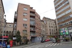Charming street view of Skadarlija in Belgrade with historic buildings and cozy atmosphere