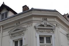 Skadarlija street in Belgrade with traditional buildings and cobblestone path