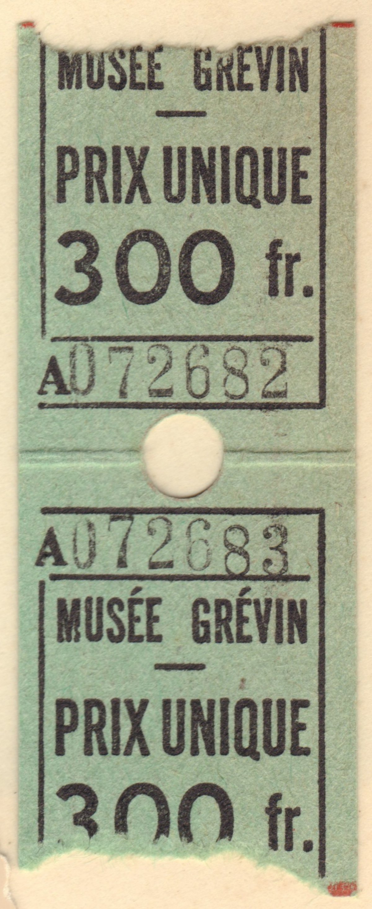 Vintage ticket booth at Musée Grévin in Paris, 1959