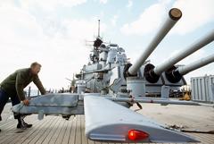Pioneer remotely piloted vehicle on USS Wisconsin during Operation Desert Shield