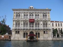 Facade of Ca' Vendramin Calergi in Venice with historic architecture and ornate details
