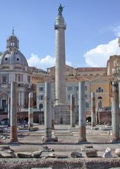 Trajan's Forum with Trajan's Column and Basilica Ulpia in Rome