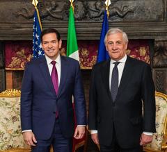 Secretary Marco Rubio meeting with Italian Foreign Minister Antonio Tajani in Rome May 2025