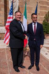 U.S. Secretary of State Michael R. Pompeo meeting Italian Foreign Minister Luigi Di Maio at Villa Madama in Rome