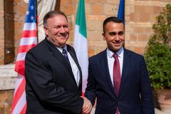 U.S. Secretary of State Michael R. Pompeo meeting Italian Foreign Minister Luigi Di Maio at Villa Madama Rome October 2019