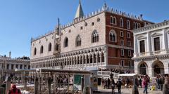 Doge's Palace in Venice, historic Gothic palace started in 1340
