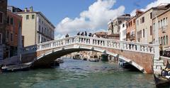 Ponte delle Guglie Venetian bridge over a canal with historic buildings