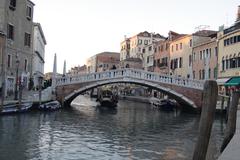 Ponte delle Guglie bridge over canal in Venice