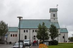 Dómkirkjan church in Reykjavík Iceland exterior view