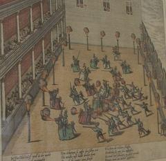Woodcut illustration of the princely wedding of Johann Wilhelm von Jülich-Kleve-Berg and Jakobe von Baden-Baden in Düsseldorf, 1585