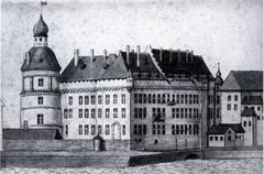 West view of Düsseldorf City Palace, early 18th century construction state