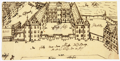 17th-century view of the square in front of the Düsseldorf Residence Palace