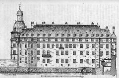 Western view of the castle in Düsseldorf, 1756