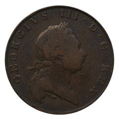 1793 Bermuda George III 1 Penny coin