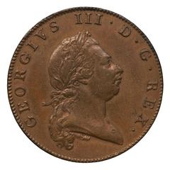 1793 Bermuda George III 1 Penny Coin