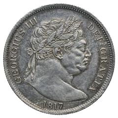 George III half crown coin from Great Britain 1817