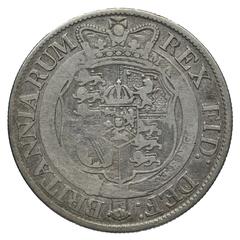 British half crown coin from 1817 featuring George III