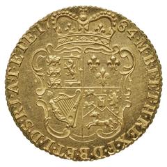 Great Britain half guinea coin from 1784 featuring King George III