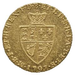 Half guinea coin of George III from Great Britain, 1797