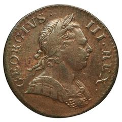 British Half Penny Coin 1770 George III