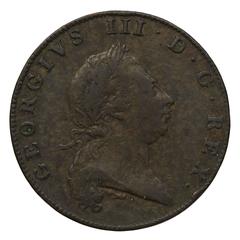 1793 Bermuda George III 1 Penny coin