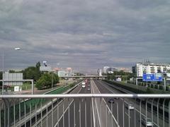 Einsteinova street in Bratislava with residential buildings