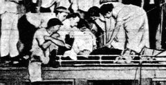 Nurse Helen Repa assisting victim during SS Eastland Disaster