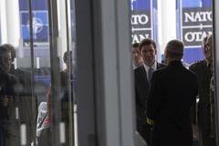 Acting U.S. Secretary of Defense Mark T. Esper arriving at NATO headquarters in Brussels on June 26, 2019