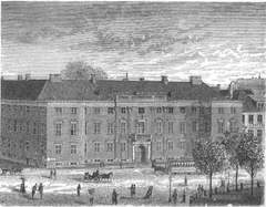 Charlottenborg building at Kongens Nytorv in Copenhagen, historical architecture