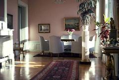 Hässelby Castle gallery interior with 18th-century Rococo furniture as seen in the 1960s