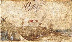 Historical map of Hässelby with Hässelby mill from Gripenhielm's Mälar map, 1689