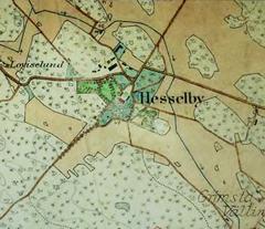Hässelby säteri estate depicted on a historical economic map from 1901