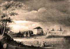 Hässelby Castle pastel drawing from 1850s