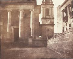 St. Paul's Cathedral in Valetta, Malta with Bell Tower, 1846 painting by Calvert Jones