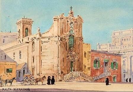Our Lady of Victories painting by Nikolay Krasnov in Valletta