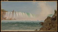 1858 Oil Painting of Horseshoe Falls at Niagara Falls from Canadian Side