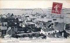 View of Port-Louis in the foreground with general view of Rade de Lorient, Île Saint-Michel and Lorient in the background, Locmiquélic to the right, 1930