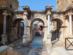 Hadrian's Gate in Antalya, historical Roman monument entrance