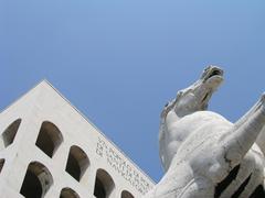 Palazzo della Civiltà Italiana in EUR district Rome, also known as Colosseo Quadrato