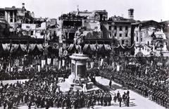 Piazza della Repubblica historic sepia photo 1890