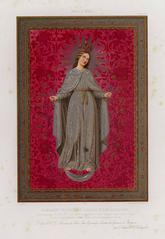 Our Lady of Grace of Vilnius icon featuring Virgin Mary with a halo and stars, holding the infant Jesus