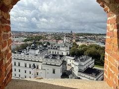 View of the Palace of the Grand Dukes of Lithuania from inside Gediminas' Tower