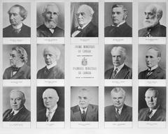 Historical group photo of Canadian Prime Ministers up to 1963