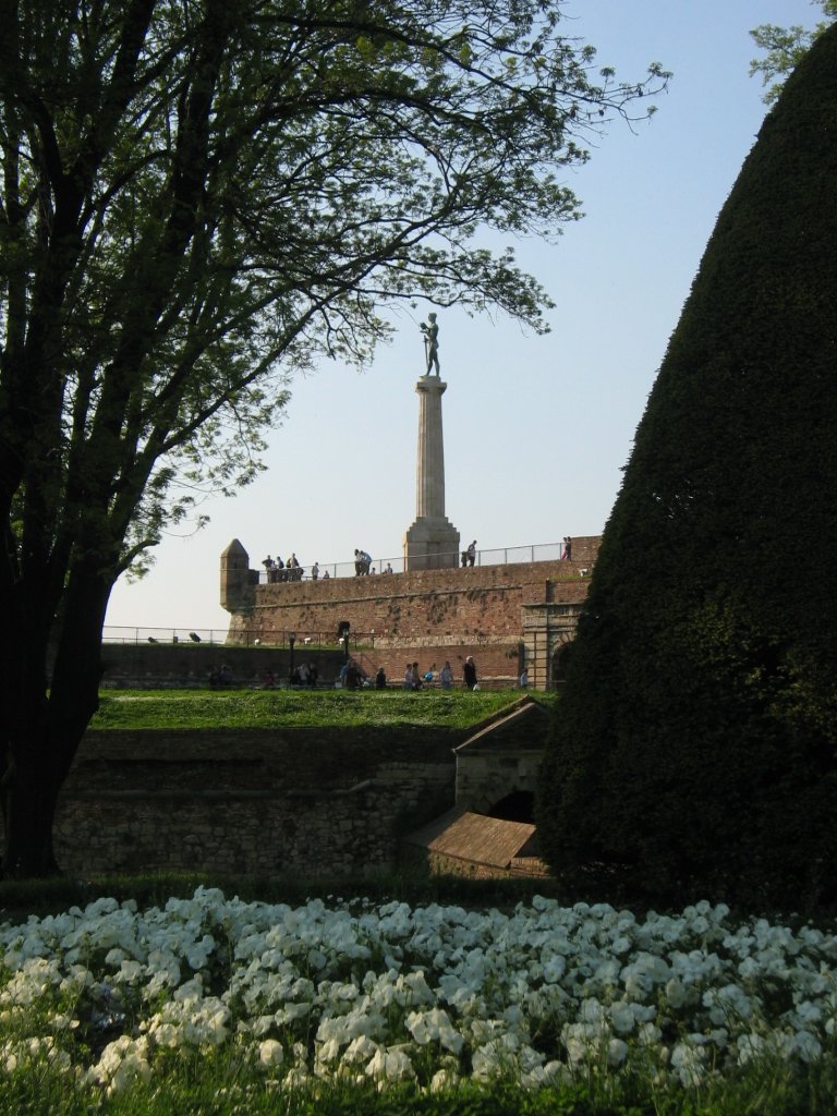 Pobednik statue, the monument of the Victor on Kalemegdan Fortress in Belgrade, Serbia
