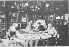 Historic reading room of the Parnassos Society in 1896 Athens