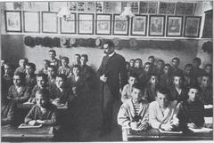 Historical photo of the Parnassos Association School for Needy Children in 1896