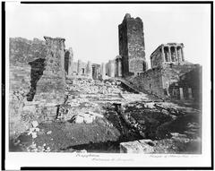 Entrance to the Acropolis featuring the Propyleum and Temple of Athene Nike