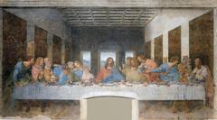 The Last Supper painting by Leonardo da Vinci depicting Jesus and his disciples