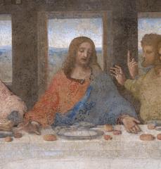 The Last Supper painting by Leonardo Da Vinci showing Jesus and his disciples