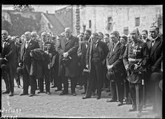 Funeral ceremony in Nantes for 79 victims of the shipwreck of Saint-Philibert with M. Cassegrain and M. Briand present